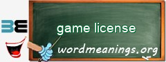 WordMeaning blackboard for game license